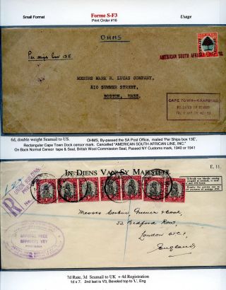 JIŽNÍ AFRIKA: PŘETISK "OFFICIAL" 1926-1949 – list 47