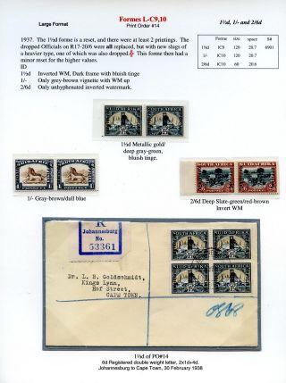 JIŽNÍ AFRIKA: PŘETISK "OFFICIAL" 1926-1949 – list 98