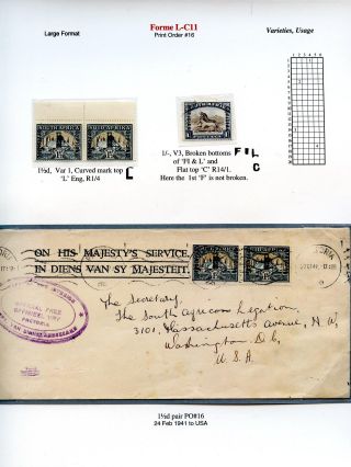 JIŽNÍ AFRIKA: PŘETISK "OFFICIAL" 1926-1949 – list 104