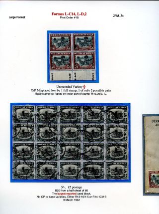 JIŽNÍ AFRIKA: PŘETISK "OFFICIAL" 1926-1949 – list 109