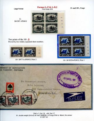 JIŽNÍ AFRIKA: PŘETISK "OFFICIAL" 1926-1949 – list 110
