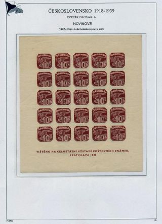 TSCHECHOSLOWAKEI 1918-1939 – Blatt 40
