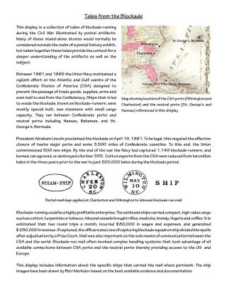 TALES FROM THE BLOCKADE – sheet 1